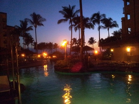 Westin Villas night pool view